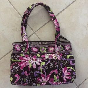 Vera Bradley purple punch shoulder strap purse